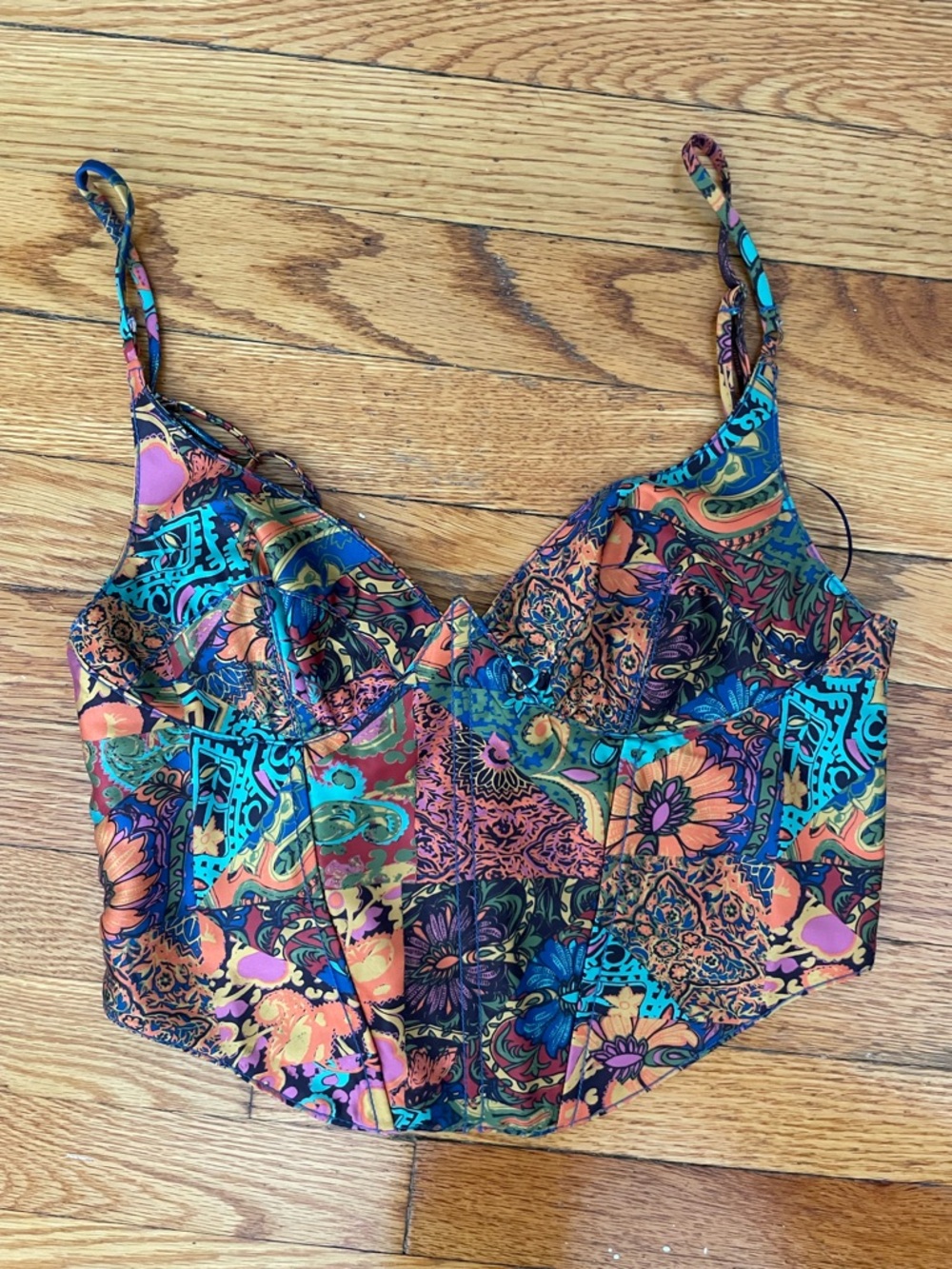 Urban Outfitters Corset Printed Top